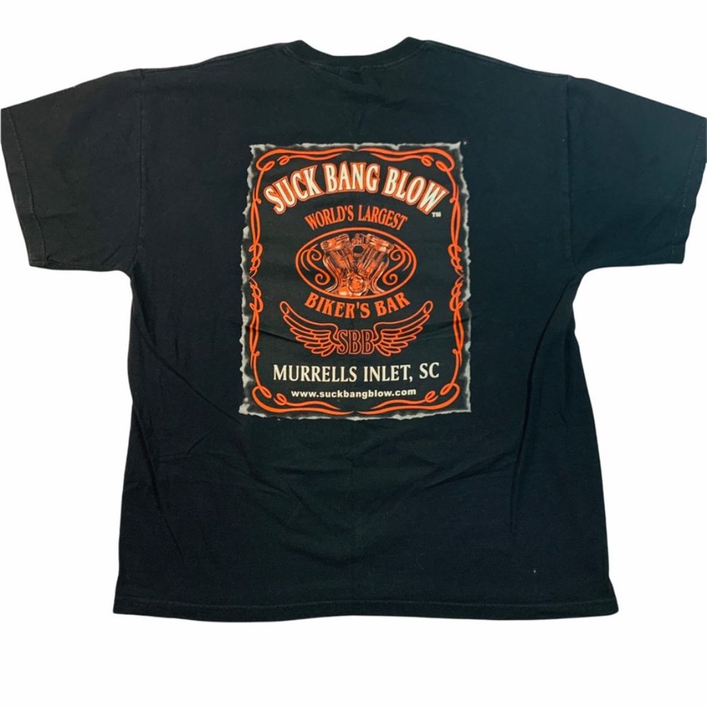 Suck Bang Blow World's Largest Biker Bar Murrells Inlet South Carolina tee shirt - Picture 2 of 3
